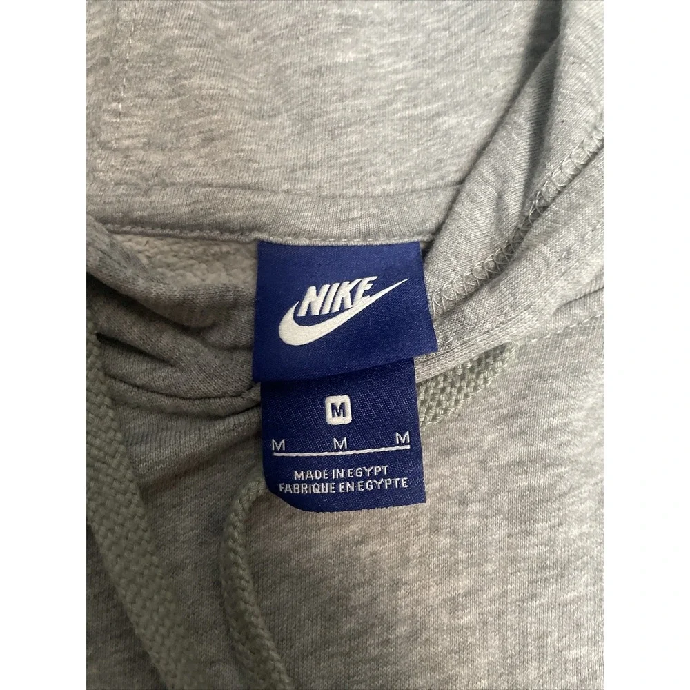 Nike Sportswear Repeat Logo Tape Hoodie Men Medium Gray Pullover AH9149-063 M